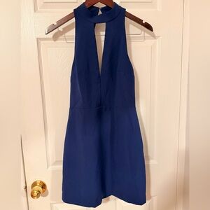 Express Royal Blue Halter Cocktail Dress